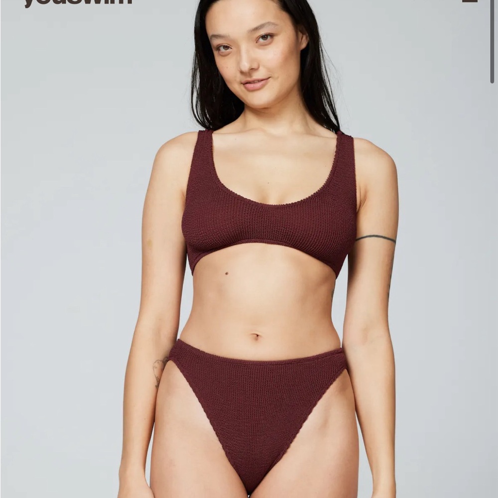 YouSwim Eva standard waist stretch I swim suit bikini garnet